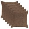 vidaXL Federa 6 pz HOUTEN Marrone Chiaro 80 x 80 cm