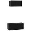 vidaXL Set mobile TV 2 pcs Rovere Nero Legno multistrato