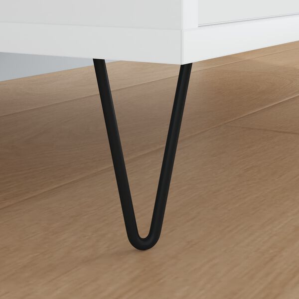 vidaXL Piedino per mobili 2 pcs Nero 54,1 x 54,1 x 100 mm Ferro