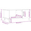 vidaXL Tavolino da Salotto Rovere Sonoma 90x50x40 cm Legno Multistrato