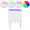 vidaXL Testiera a LED Bianco 100x5x118/128 cm in Similpelle