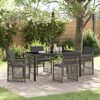 vidaXL Set da Pranzo per Giardino 5 pcs Grigio polyrattan