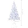 vidaXL Albero di Natale Preilluminato Palline Bianco 210 cm 910 Rami