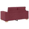 vidaXL Divano 3 pcs Rosso Vento 221 x 80 x 80 cm Tessuto misto lino