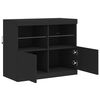 vidaXL Credenza con Luci LED Nera 81x37x67 cm