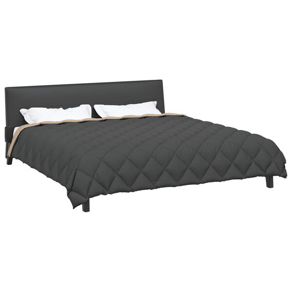 vidaXL Duvet Invernale Antracite e Talpa 220 x 240 cm Microfibra