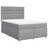 vidaXL Giroletto a Molle con Materasso Grigio Chiaro 140x200cm Tessuto