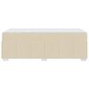 vidaXL Struttura del letto con materasso Crema 90 x 200 cm Tessuto