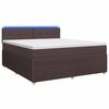 vidaXL Letto box spring con materasso Marrone Scuro 180 x 200 cm