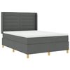 vidaXL Letto a molle con strisce LED Grigio 160 x 200 cm Tessuto