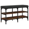 vidaXL Panca Porta Scarpe Rovere Fumo 82x32x47 cm in Legno Multistrato