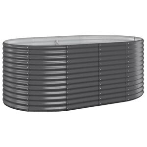 vidaXL Letto da Giardino in Acciaio Zincato 175x100x68 cm Antracite