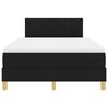vidaXL Letto a Sorgente LED con materasso Nero 120 x 190 cm Tessuto