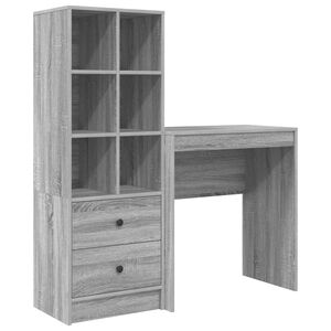 vidaXL Scrivania Grigio Sonoma 115,5 x 40 x 127 cm 2 pz