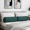 vidaXL Cuscini a rullo 2 pcs Verde Scuro Ø 25 x 70 cm Tessuto