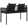 vidaXL Panchina da esterno Nero 117 x 54 x 74.5 cm polyrattan