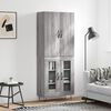 vidaXL Credenza Grigio Sonoma 69,5x34x180 cm in Legno Multistrato
