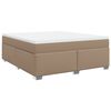vidaXL Giroletto a Molle con Materasso Cappuccino 180x200cm Similpelle