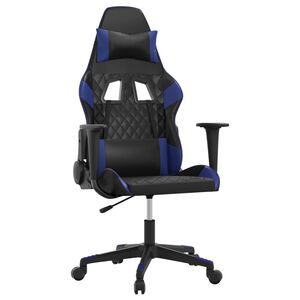 vidaXL Sedia da Gaming Nera e Blu in Similpelle