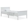 vidaXL Giroletto Bianco in Legno Massello di Pino 90x200 cm