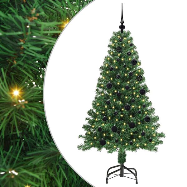 vidaXL Albero di Natale artificiale con 150 LED Verde 150 cm
