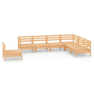vidaXL Set Salotto da Giardino 7 pz in Legno Massello di Pino