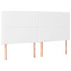 vidaXL Testiera Bianca 160x5x118/128 cm in Similpelle