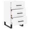 vidaXL Comodino Bianco 40x40x66 cm in Legno Multistrato