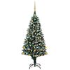 vidaXL Albero di Natale Artificiale con LED e Set di Palline e Pigne 180 cm