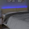 vidaXL Testiera a LED Crema 200x5x78/88 cm in Tessuto
