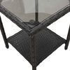 vidaXL Divano da giardino 2 pcs Nero e Turchese Poly Rattan