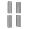 vidaXL Mobili TV 4 pz Grigio Sonoma 30,5x30x90 cm in Legno Multistrato