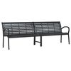 vidaXL Panca da Giardino Doppia 231 cm in Acciaio e WPC