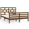 vidaXL Giroletto senza Materasso Ambra in Legno Massello King Size