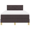 vidaXL Letto a Sorgente LED con led Marrone Scuro 120 x 200 cm Tessuto
