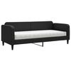 vidaXL Divano Letto con Materasso Nero 80x200 cm in Tessuto