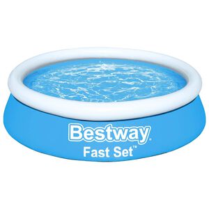 Bestway Set Piscina Gonfiabile Fast Rotonda 183x51 cm Blu