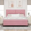vidaXL Letto a molle con materasso Rosa 180 x 200 cm Tessuto