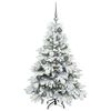 vidaXL Albero di Natale artificiale con 150 LED Bianco 120 cm PE e PVC
