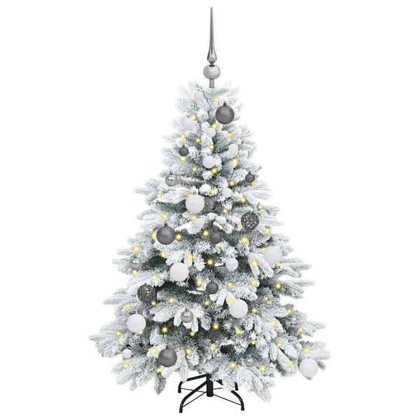 vidaXL Albero di Natale artificiale con 150 LED Bianco 120 cm PE e PVC
