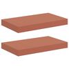 vidaXL Scaffale da parete 2 pcs Rosso 40 x 23,5 x 4 cm