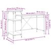 vidaXL Scrivania Rovere artigianale 135 x 50 x 90 cm Legno multistrato