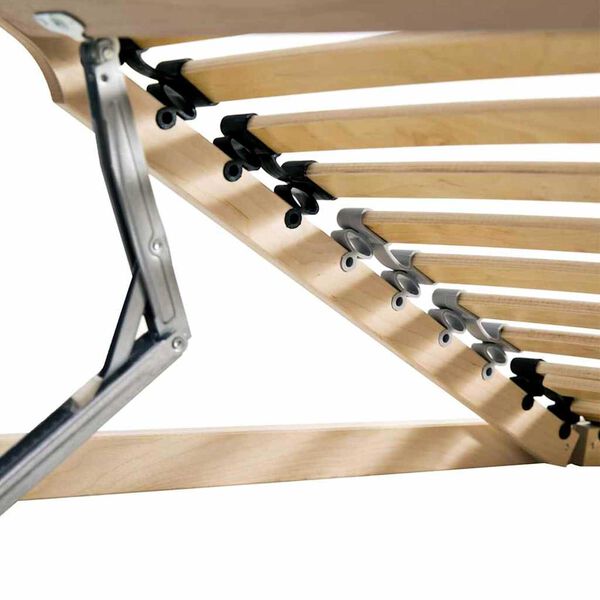 vidaXL Base a doghe Marrone 70 x 190 cm Legno massello di faggio