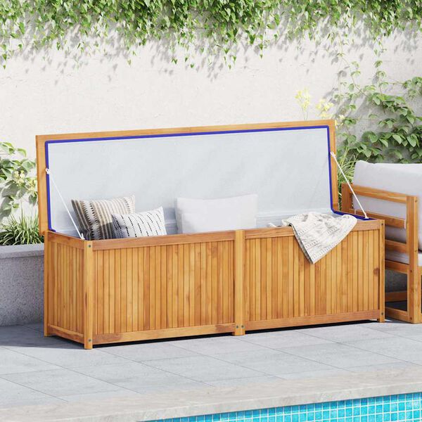 vidaXL Cassa da Giardino 175x50x55 cm in Legno Massello di Teak