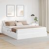vidaXL Letto con contenitore e materasso Bianco 200 x 200 cm