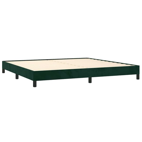 vidaXL Giroletto senza Materasso Verde Scuro 200x200 cm in Velluto