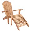 vidaXL Sedia Adirondack da Giardino con Poggiapiedi Naturale
