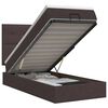 vidaXL Letto ottomano con materasso Marrone Scuro 90 x 200 cm Tessuto