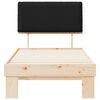 vidaXL Letto con Testiera Rivestita Nero 90 x 200 cm Pino massello