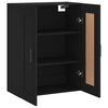 vidaXL Mobile a Parete Nero 69,5x34,90 cm in Legno Multistrato